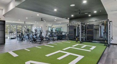 Our Plano apartment gym with crossfit area and updated equipments