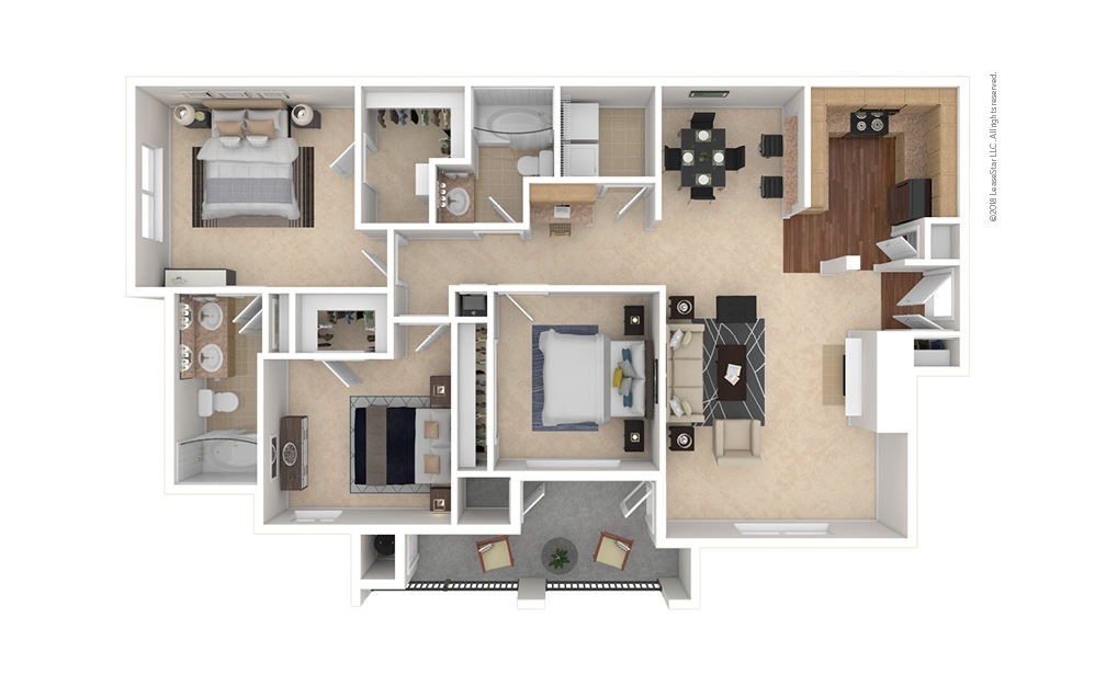 Mockingbird Floor Plan | Cortland Southpark Terraces