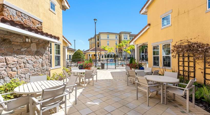 Outdoor Lounge at our apartments for rent in Kissimmee, FL