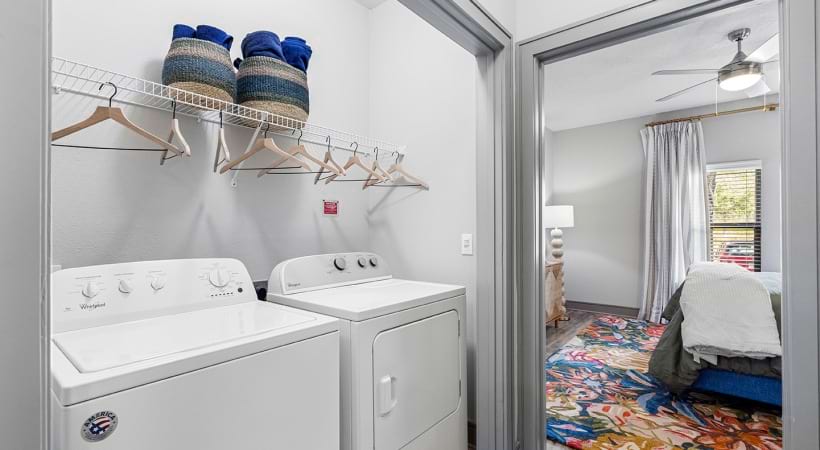 In-Home, Full-Size Washer and Dryer Set at Our Apartments Near Magic Kingdom