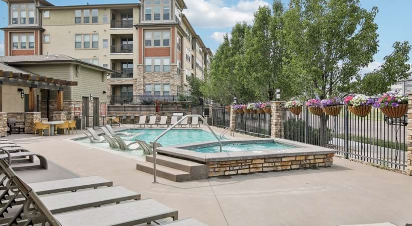 Our Broomfield Apartments Upscale Resort-Style Pool and Sun Deck