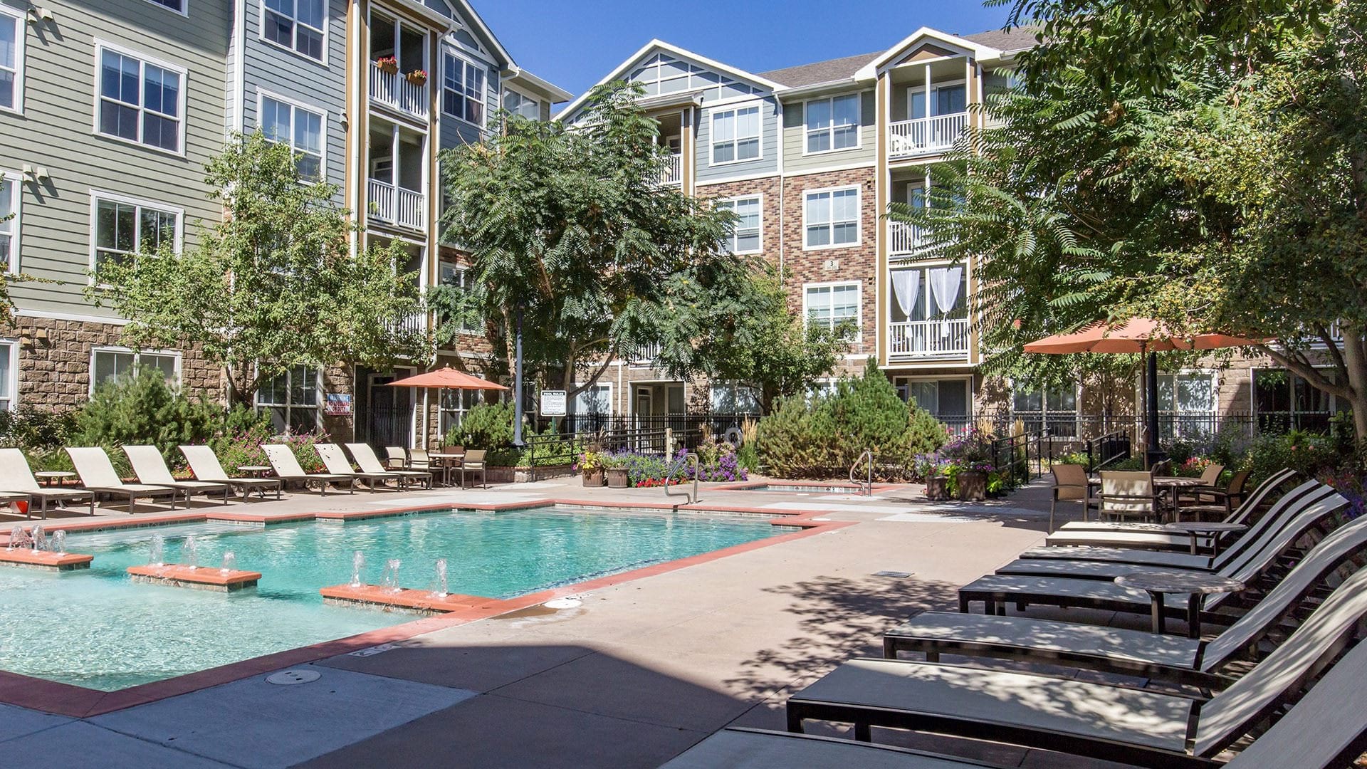 Cortland Pointe Apartments Overlooking the Resort-Style Pool.