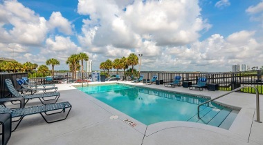Swimming Pool Overlooking the Intracoastal Waterway at Our Ormond Beach Apartments for Rent
