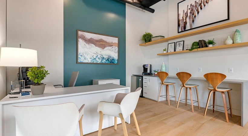 Leasing Center with Coffee Counter at Our Daytona Beach, FL Apartments