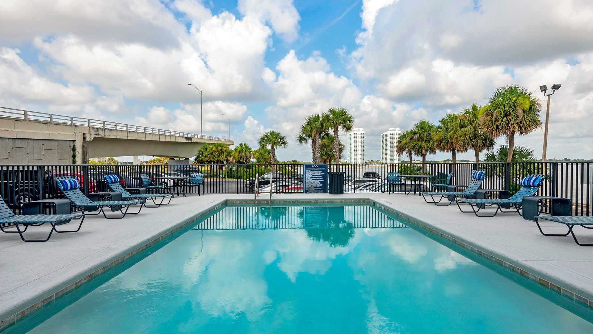 Swimming Pool with Lounge Chairs at Our Daytona Beach Apartment Community