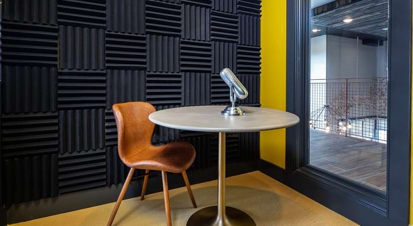 Podcast Recording Room at Our Upscale Apartments in The Nations, Nashville, TN