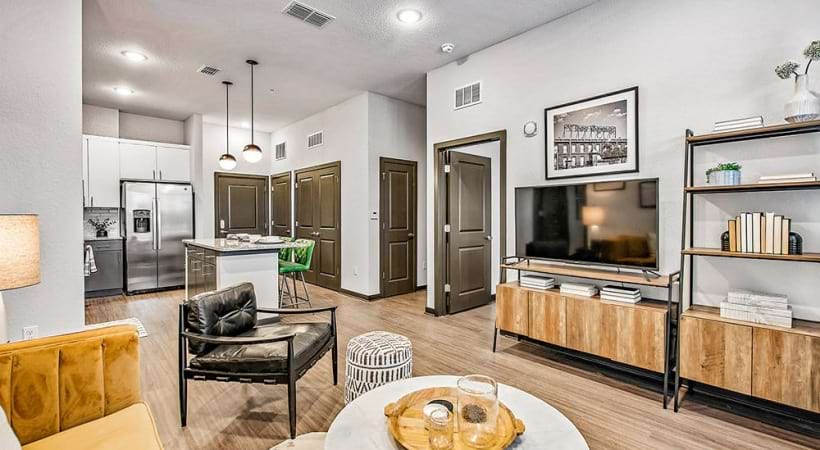 Open Concept Living Room and Kitchen at Our Luxury Apartments in Brandon