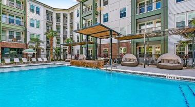 Resort-Style Pool with Cabanas at Our Townhomes in Tampa