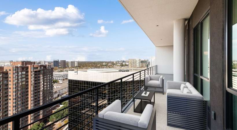 Private, Expansive Patio at Our McKinney Uptown Apartments in Dallas