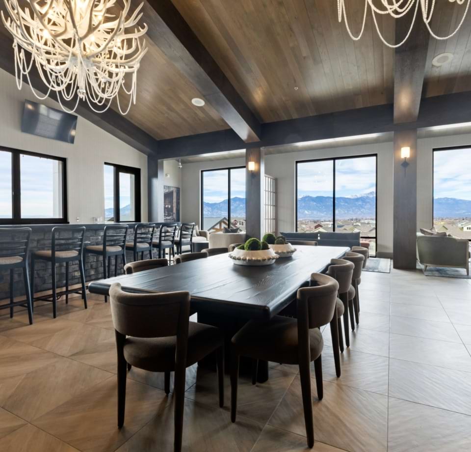 Seating Area at the Private Resident Bar at Our Apartments for Rent in Colorado Springs