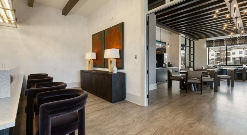 Leasing Office with Cozy Chairs at Our Cimarron Hills Apartments in Colorado Springs