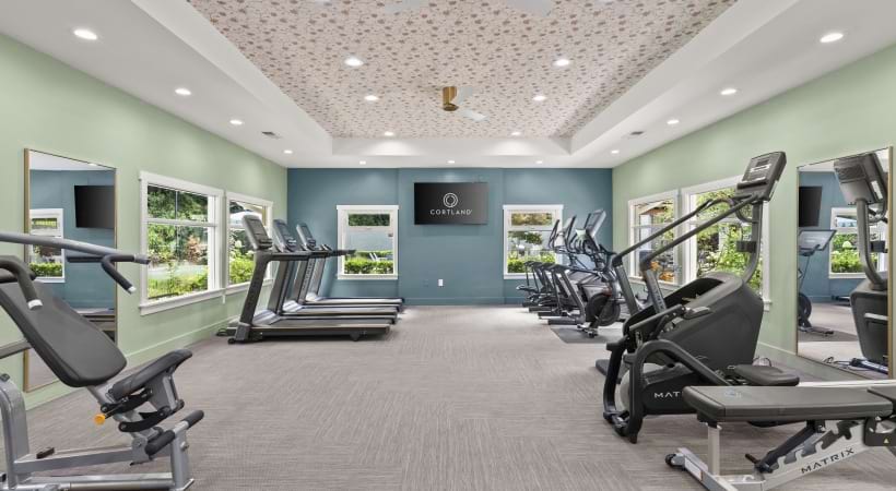 24/7 Fitness Center with Ample Cardio Machines at Our Apartments Near Downtown Marietta