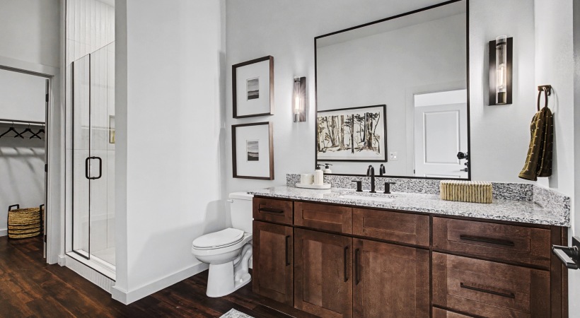 Walk-In Showers with Rainfall Showerheads in Our Apartments for Rent Near UCCS