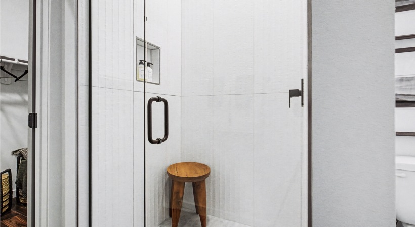 Walk-In Showers with Rainfall Showerheads in Our Apartments Near UCCS Campus