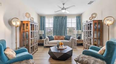 Spacious living rooms at our Lake Nona apartments