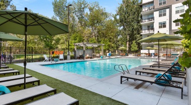 Resort-Style Pool with Cabana at Our Apartments for Rent in Boise, ID