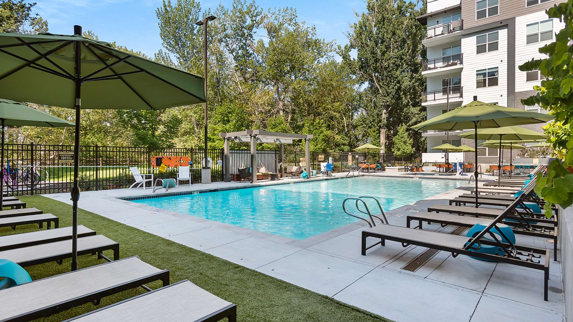 Resort-Style Pool with Cabana at Our Apartments for Rent in Boise
