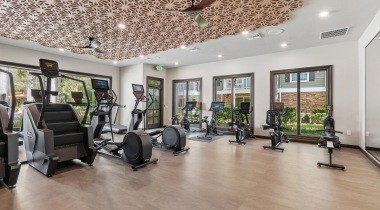 Newly Renovated 24/7 Fitness Center at our apartments for rent near Bush Gardens 