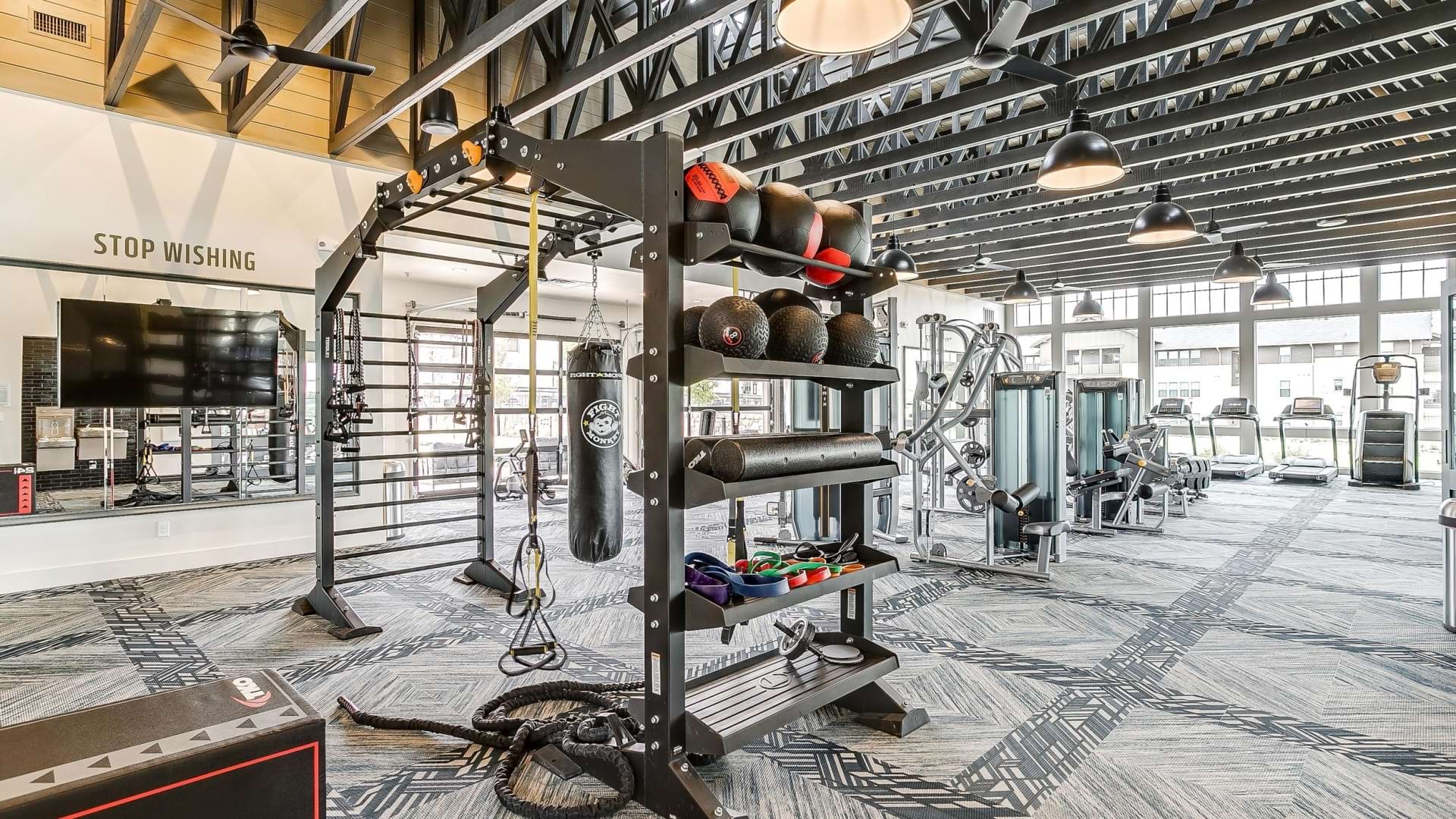 Fitness Center at Our Apartments Near Hulen Mall
