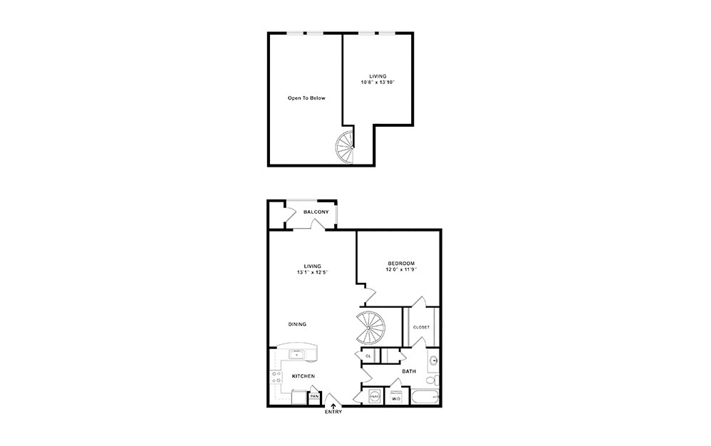 A21 - Hydrangea 1 bedroom 1 bath 939 square feet (2)