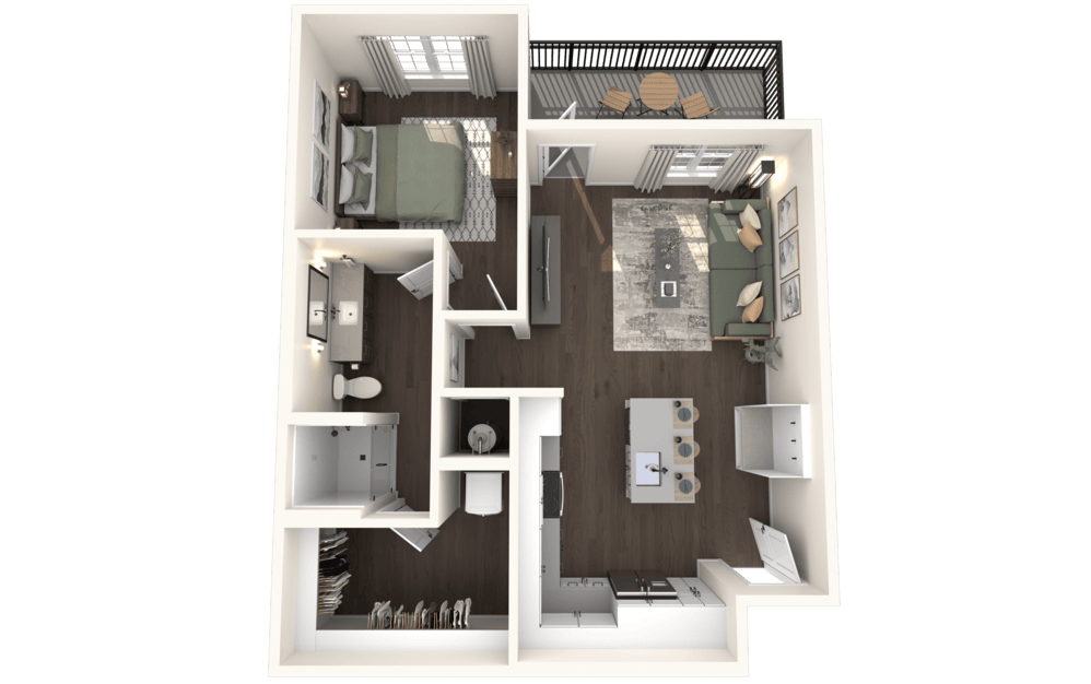 Harebell 1 bedroom 1 bath 748 square feet