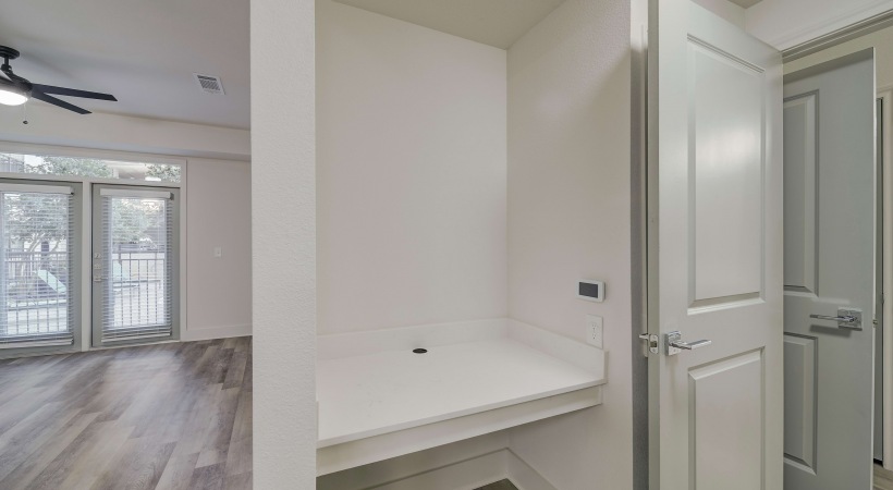 Built-In Desk in Our Apartments Near Vitruvian Park