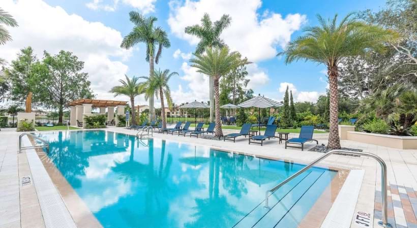Resort-Style Pool at Our Portofino Apartments in West Palm Beach