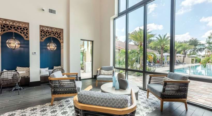 Resident Clubroom at Our Apartments for Rent Near Palm Beach Lakes Blvd.