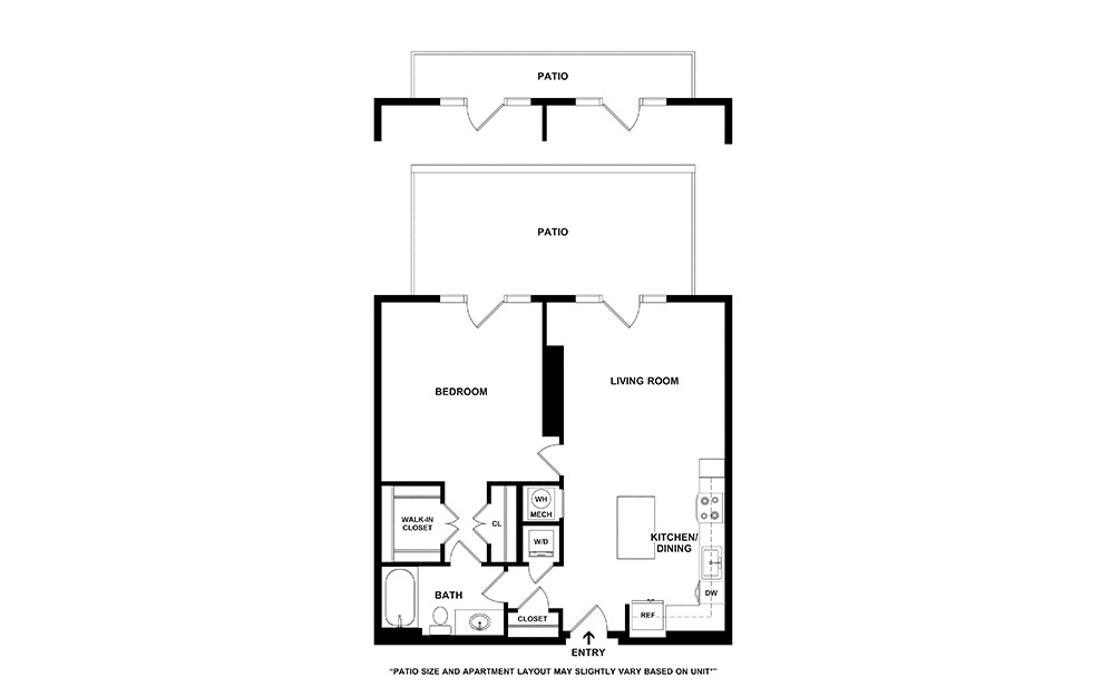 The Harpeth 1 bedroom 1 bath 788 - 818 square feet (2)