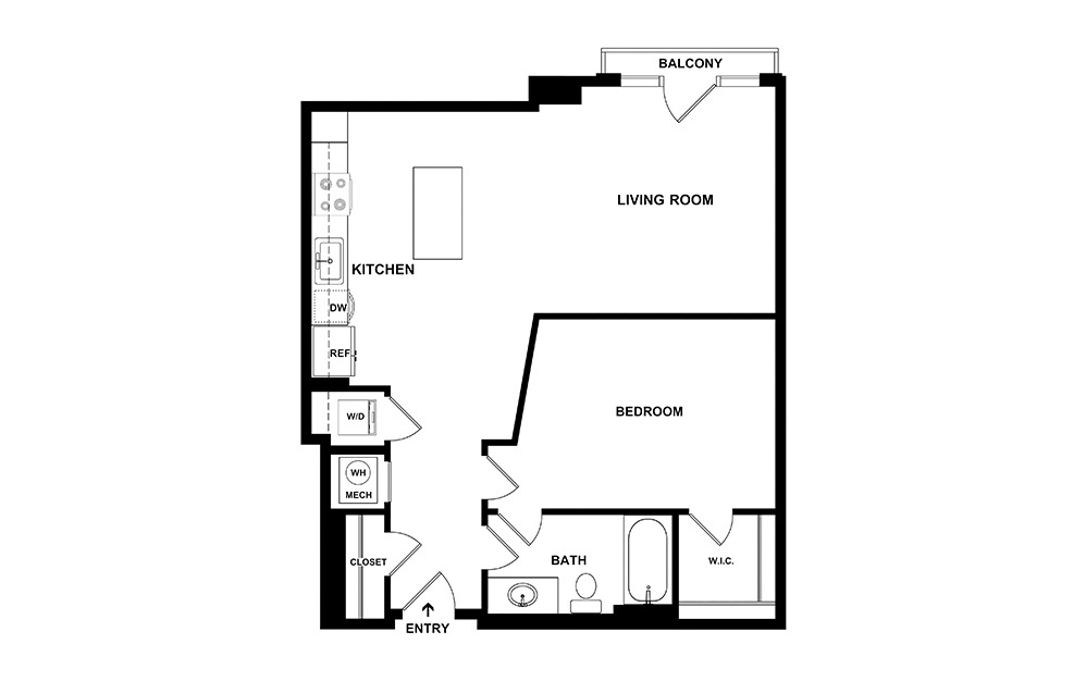 The Gulch 1 bedroom 1 bath 780 square feet (2)