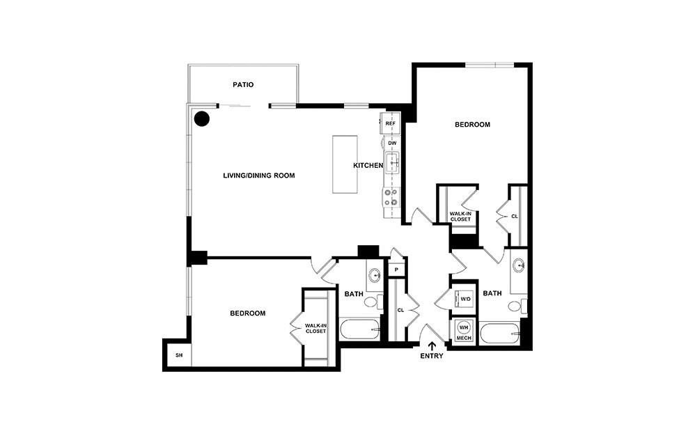 The Union 2 bedroom 2 bath 1378 square feet (2)