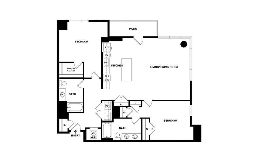 The Vanderbilt 2 bedroom 2 bath 1403 square feet (2)