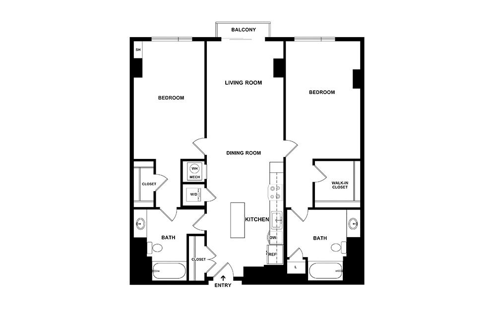 The Ryman 2 bedroom 2 bath 1139 square feet (2)