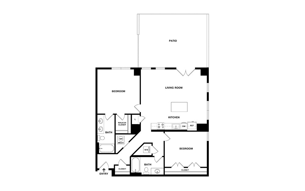 The Sonata 2 bedroom 2 bath 1167 - 1187 square feet (2)