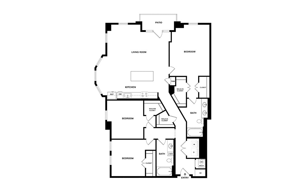 The Willow 3 bedroom 2 bath 1577 square feet (2)