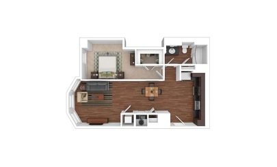 The Harmony 1 bedroom 1 bath 782 square feet