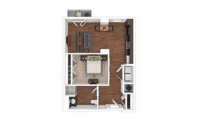 The Broadway 1 bedroom 1 bath 679 - 688 square feet