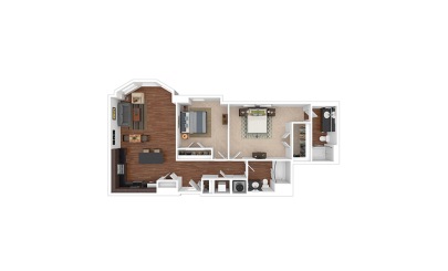 The Ovation 2 bedroom 2 bath 968 - 1004 square feet
