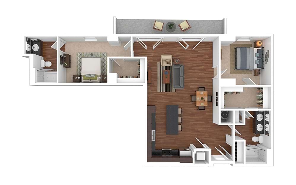 The Symphony 2 bedroom 2 bath 1224 square feet