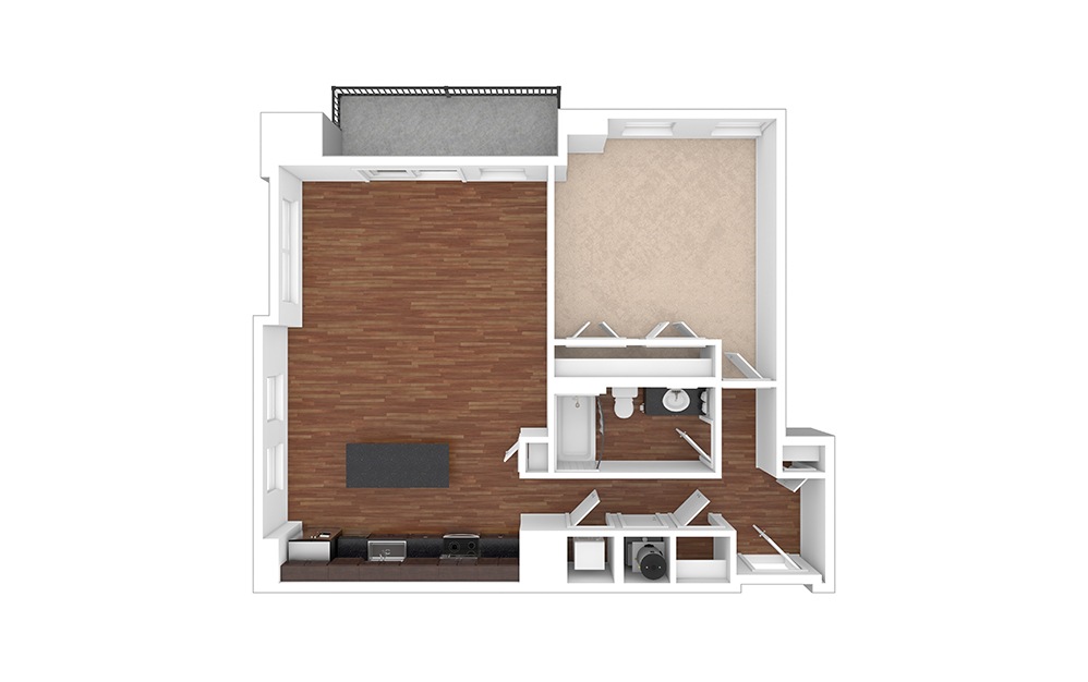 The Oakmont 1 bedroom 1 bath 972 square feet (1)