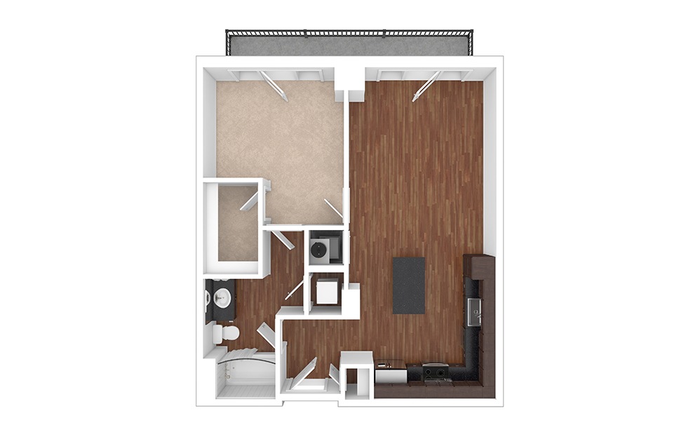 The Encore 1 bedroom 1 bath 713 - 757 square feet (1)