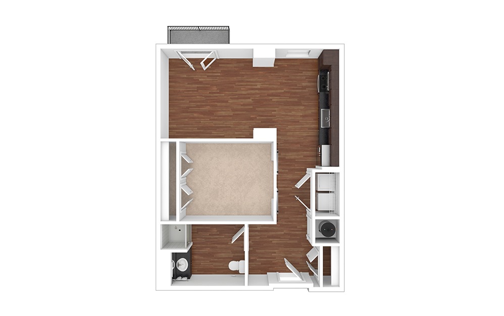 The Broadway 1 bedroom 1 bath 679 - 688 square feet (1)