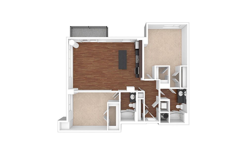 The Union 2 bedroom 2 bath 1378 square feet (1)
