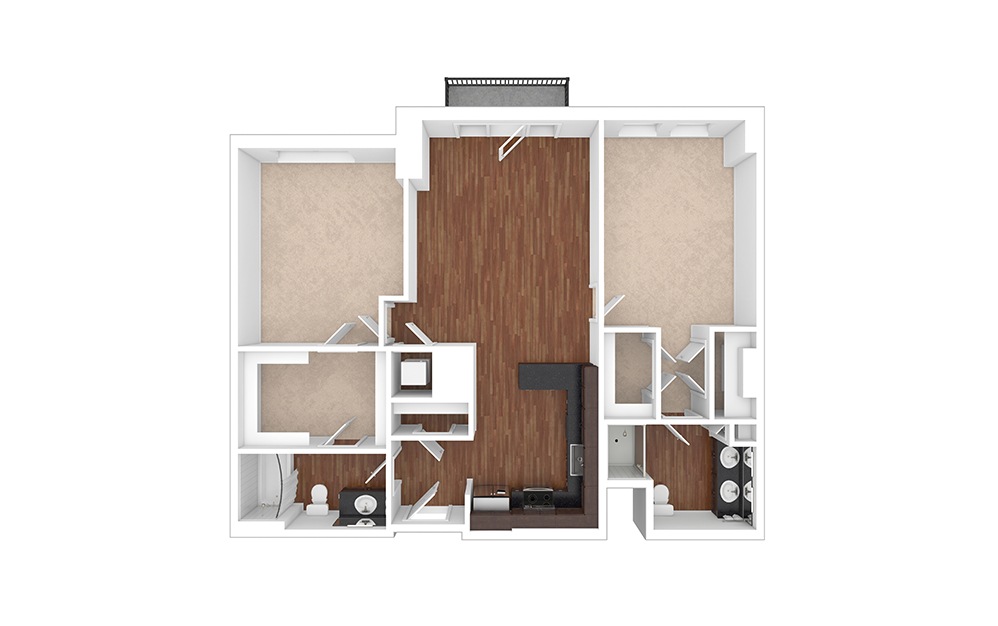 The Riverstone 2 bedroom 2 bath 1137 square feet (1)