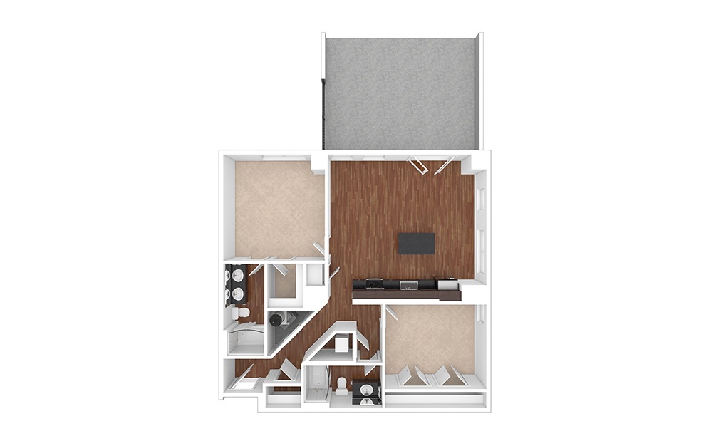 The Sonata 2 bedroom 2 bath 1167 - 1187 square feet (1)