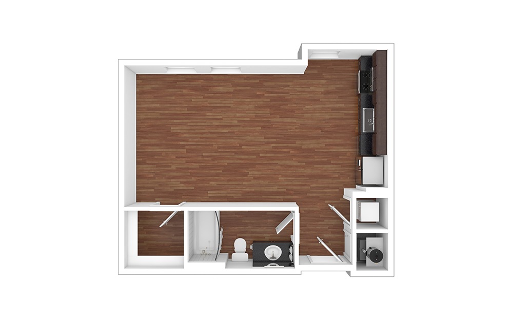The Adelicia Studio 1 bath 526 square feet (1)