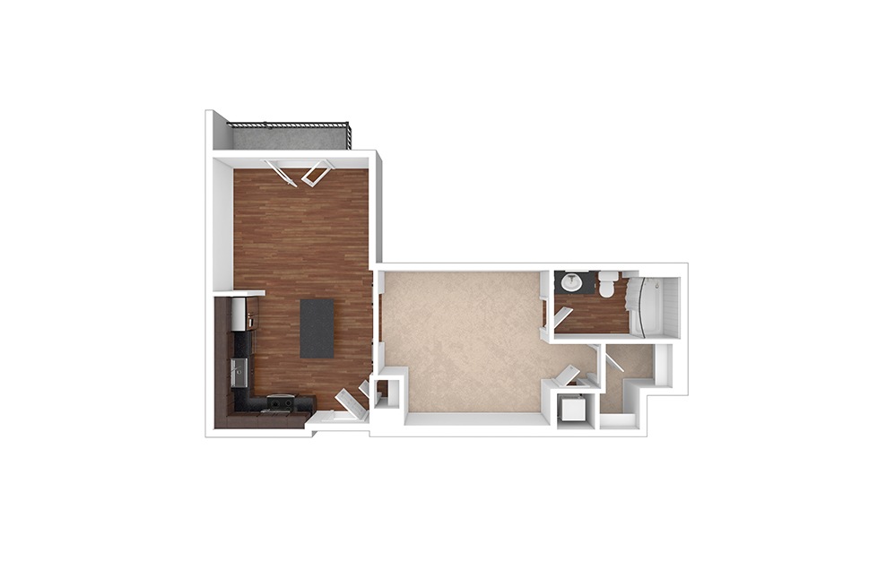 The Belle Meade 1 bedroom 1 bath 623 square feet (1)