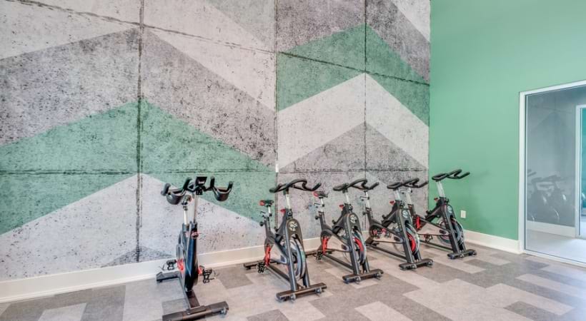 Our RTP Apartment Fitness Center with Spin Studio