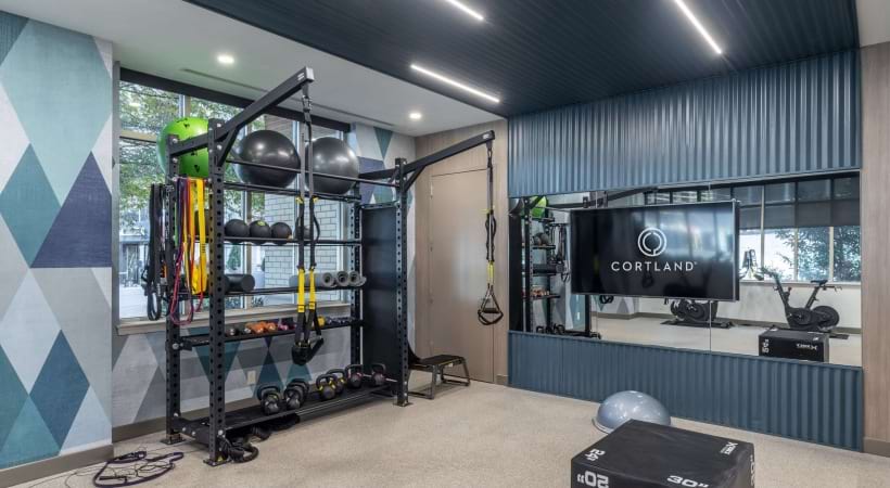 Exercise Equipment in 24/7 Fitness Center at Our Crystal City Apartments