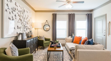 Luxury apartment living room at Cortland Avion Shadow Creek